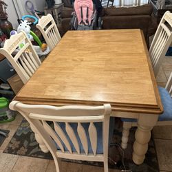 6 Chair Table With leave