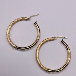 14kt gold hoop earrings