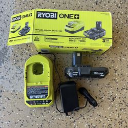 RYOBI ONE+ 18V Lithium-Ion 2.0 Ah Compact Battery and Charger Starter Kit
