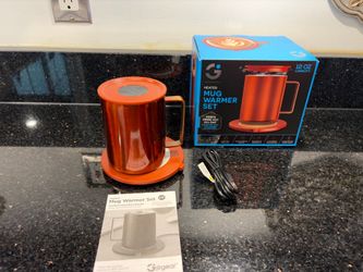 Smartgear Heated Mug Warmer Set 12oz Copper-colored Stainless Steel Mug with Lid