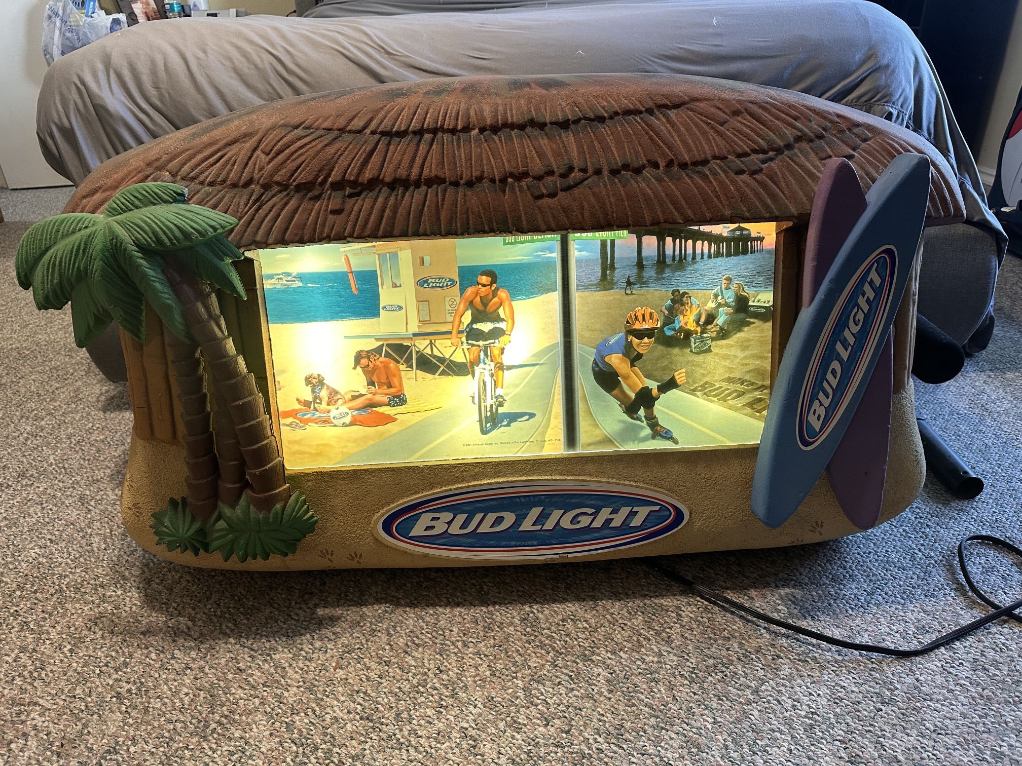 π΄π₯ Nostalgic Bud Light Neon Scrolling Sign β Tropical Beach Vibes! π₯π΄ ποΈ Throwback Vibes + Beer Loverβs Dream! This rare Bud Light neon sign is