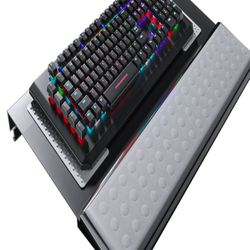 Computer Tilt Keyboard Stand - Acrylic Ergonomic Keyboard Holder for Easy Typing Working, Keyboard Riser with Comfortable Wrist Rest for Keyboard