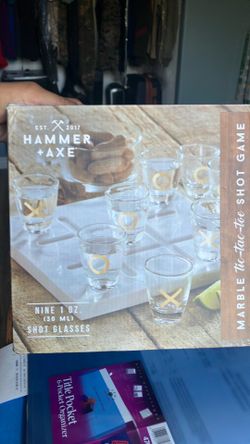 Marble Tic-Tac-Toe Shot Game