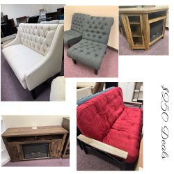 Couches, Futons, Entertainment Centers, Dining Tables 
