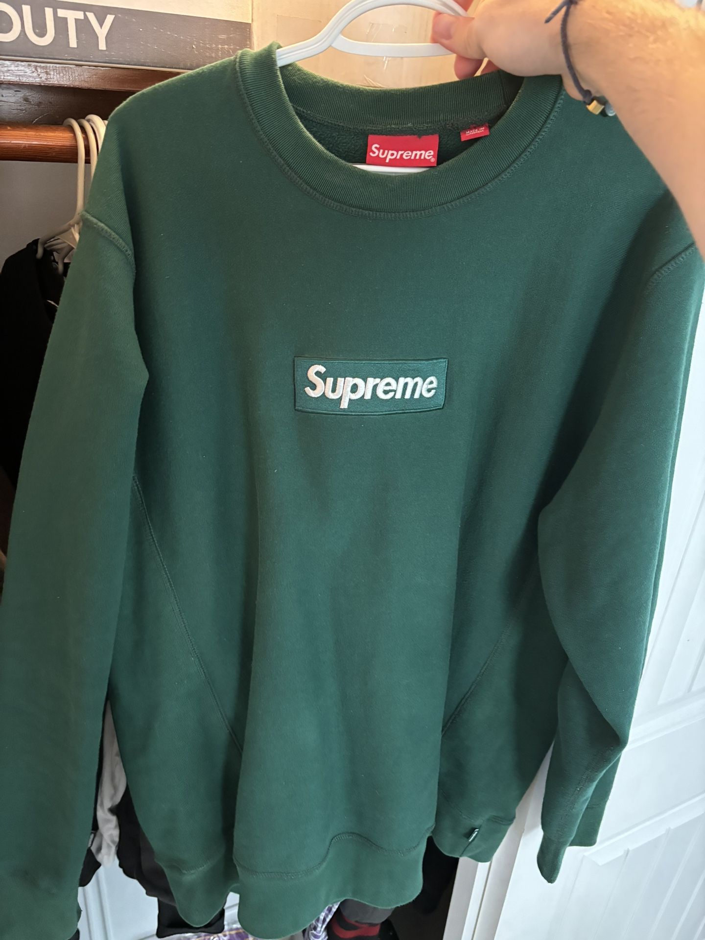 Supreme Crewneck Forest Green XL FW18