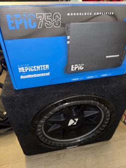 Kicker Subwoofer & AudioControl Epic 750 Amp Bundle