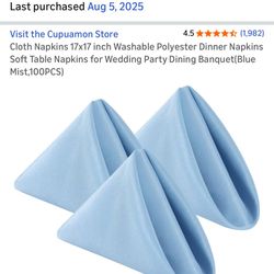 150 Blue Napkins 