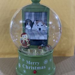Christmas Snow Globe with Music And Photo Insert