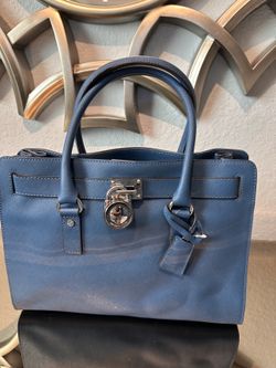 Michael Kors Hamilton Large EW Satchel – Steel Blue – NWT