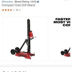 Milwaukee Compact Core Drill Stand 
