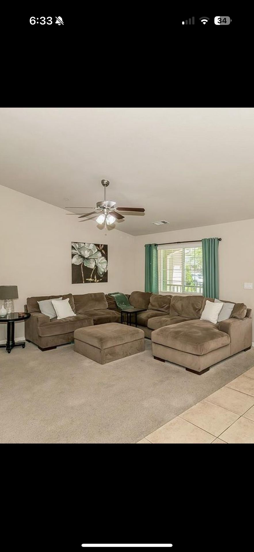 Sectional Couch With Ottoman