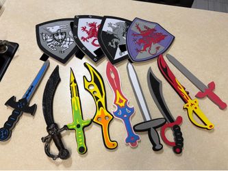 Foam Sword and Shield 12 Piece Playset