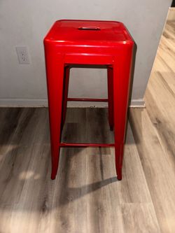 Pair of Red Bar Stools