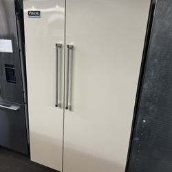 Viking 48”Wide Built In Side By Side Refrigerator In White