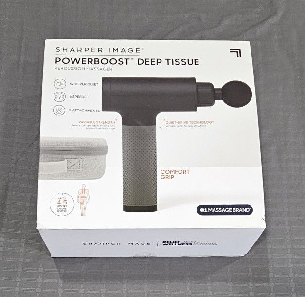Pistola de masaje Powerboost Sharper Image Recuperación muscular específica y alivio del dolor