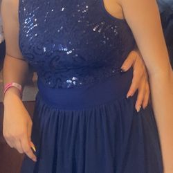 Navy Blue Lyrical Dress 25$