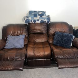 Reclining Couch And Matching Loveseat 