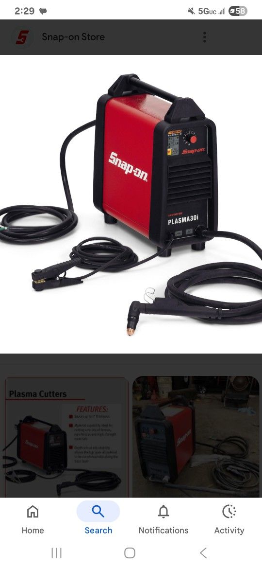 Snap On Plasma Cutter /welder