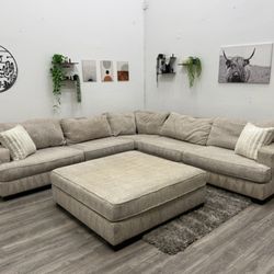 Cream Sectional Couch - Free Delivery 