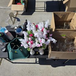 Various glasses and decor