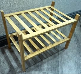 2-Tier Bamboo Shoe Rack