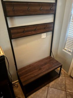 Coat/hat/shoe rack for foyer
