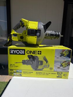 Ryobi 18v 35 ft drain auger tool only