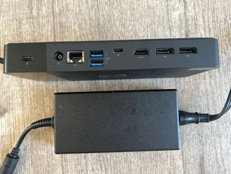 Dell WD19TBS Thunderbolt Docking Station bundled with its original Dell 180W AC Power Adapter