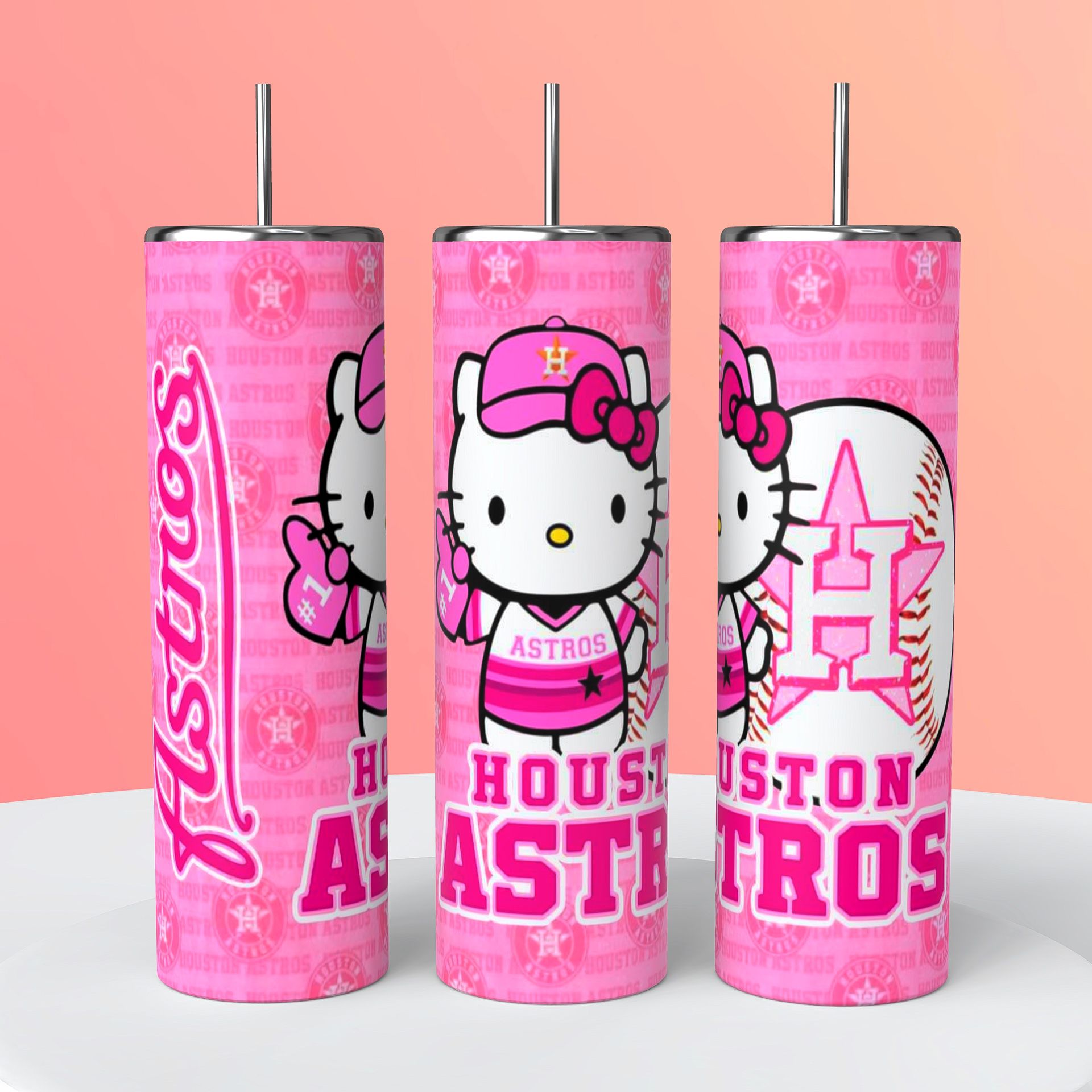 Houston Astros Hello Kitty Baseball Tumbler