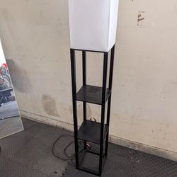 Black 3 Shelf Floor Lamp