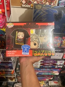 Bakugo my hero academia funko pop with medium shirt new