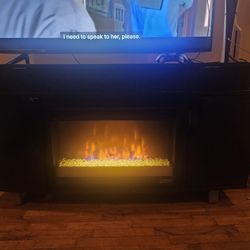 FIRE PLACE TV STAND WITH BLUETOOTH STERO