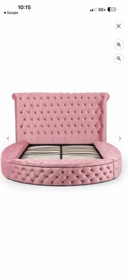 Pink round bed frame
