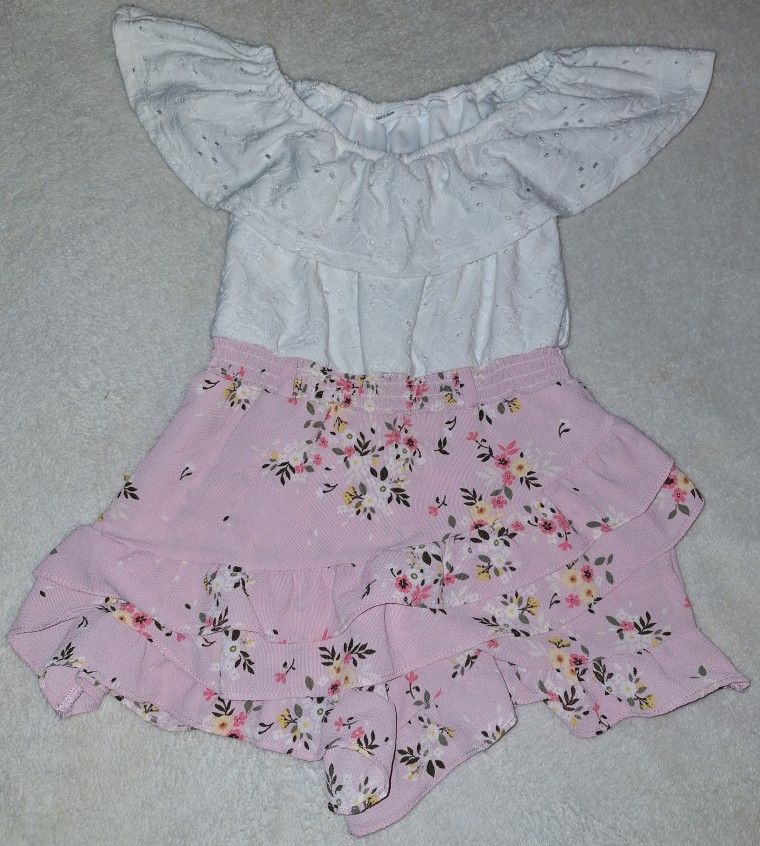Girls Childs Floral Lace One Piece Outfit