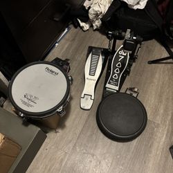 Roland V-drum Parts And Dw 3000 Bass Drum Pedal 