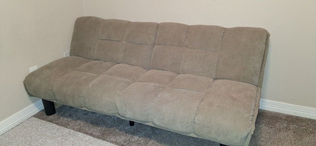 Light Tan Click Clack Futon Couch Bed