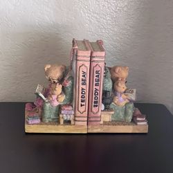 Vintage Teddy Bear Book Ends