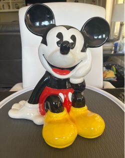 Vintage Disney Mickey Mouse Treasure Craft Ceramic Cookie Jar