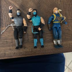 GI Joe Mortal Kombat 1991 Habbro Smoke, subzero And Shang Tsungs