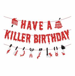 Halloween birthday banner