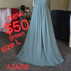 Green Azazie Dress Prom Dress Party Dress