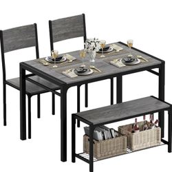 Table Bench With Chairs