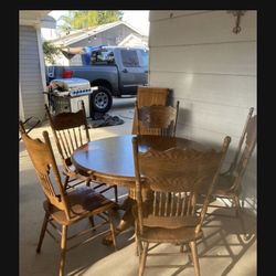 Solid Wood Table And Chairs