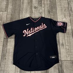Nike Washington Nationals MLB Baseball Jersey Navy Red White Size XL