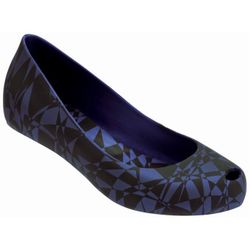 EUC MELISSA Ultragirl Ballet Peeptoe Flats Gareth Pugh Collab Navy Black 8