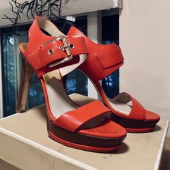 Michael Kors, Becca, Tangerine Heeled Sandal 9M
