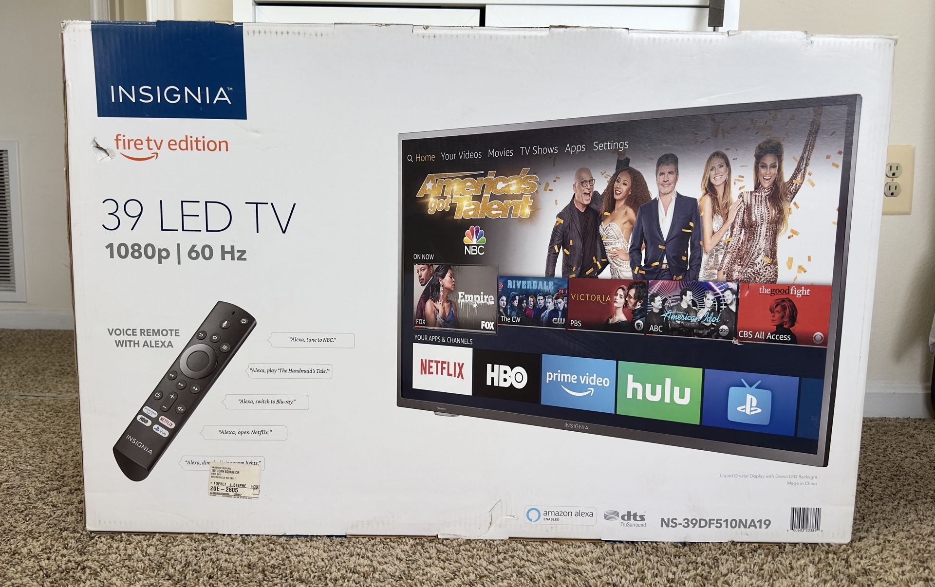 Move Out Sale - 39’ Insignia LED Tv with FireTV