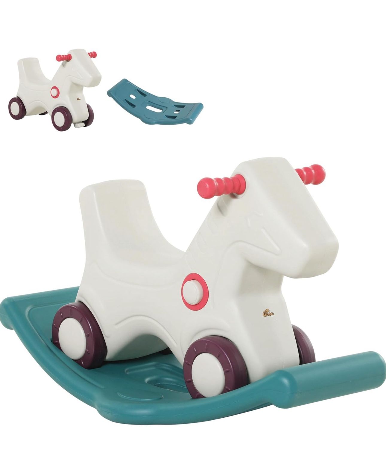 Toddler Ride-On Rocking Car with Smooth Touch, Gentle Rocking, and Safe Design - Grey