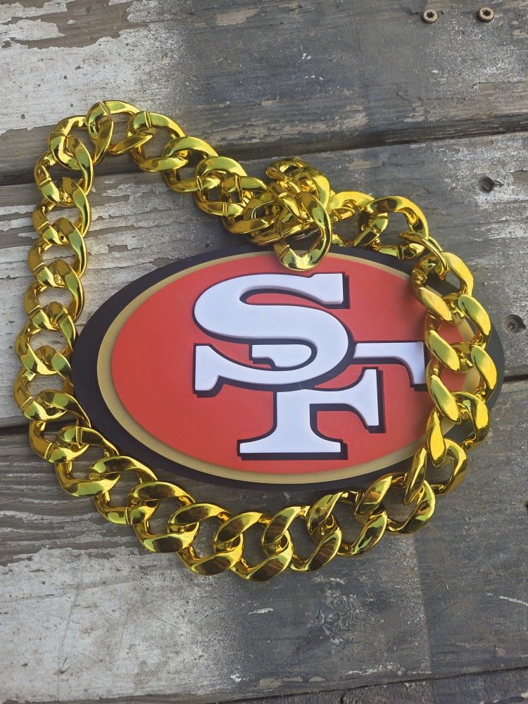 49ers Oversized Logo Charm Necklace Chain