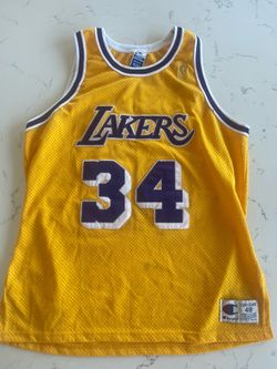 Champion Los Angeles Lakers Shaquille O'Neal Authentic yellow Jersey 48 xl gold